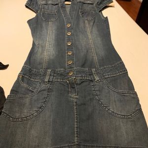 Mini denim dress